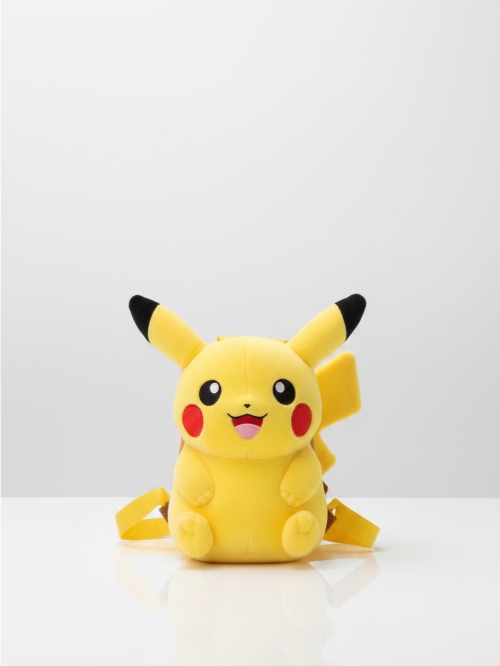 Pokemon Pikachu Plush Backpack - Yellow with Black & Red Accents